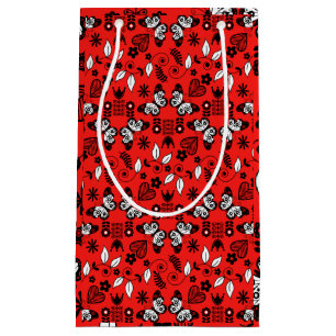Petit Sac Cadeau Papillon art populaire scandinave
