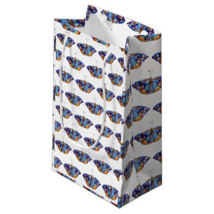 Petit Sac Cadeau Papillon d'aquarelle violet personnalisé