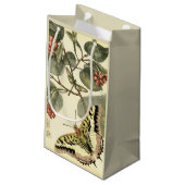 Petit Sac Cadeau Papillon et libellule à fleurs rouges (Dos Angle)