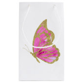 Petit Sac Cadeau Papillon rose et or (Dos)