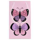 Petit Sac Cadeau Papillon rose et violet (Dos)