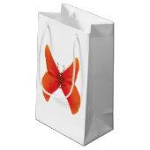 Petit Sac Cadeau Papillon rouge orange avec votre nom (Dos Angle)