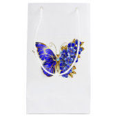 Petit Sac Cadeau Papillon saphir à fleurs (Devant)