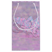 Petit Sac Cadeau Papillon scintillant en pastel pourpre (Dos)