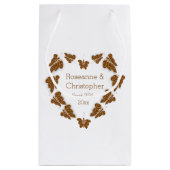 Petit Sac Cadeau Papillons couleur chocolat Mariage design (Dos)