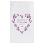 Petit Sac Cadeau Papillons de couleur violet Mariage de design (Dos)