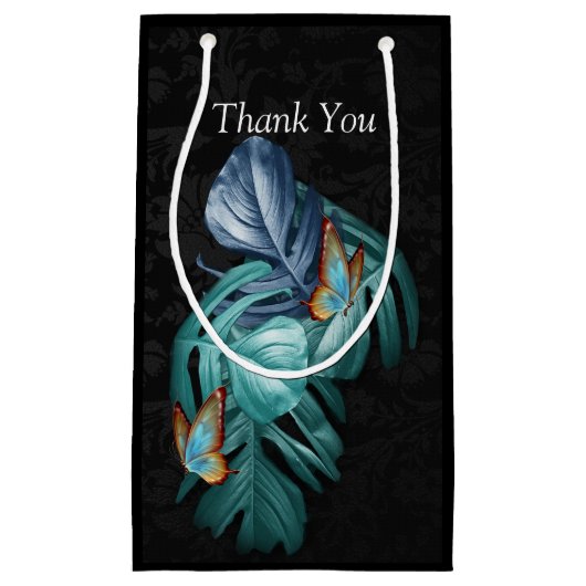 Petit Sac Cadeau Papillons du Paradis/Tropical Turquoise Splash (Devant)