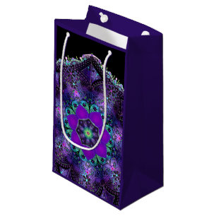 Petit Sac Cadeau Parapluie violet & coeurs .7