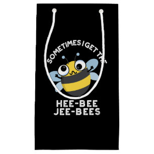 Petit Sac Cadeau Parfois, j'ai les Heebee Jeebees Bee Pun Dark BG
