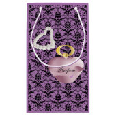 Petit Sac Cadeau Parfum & Perles Saint Valentin Purple Damask (Dos)