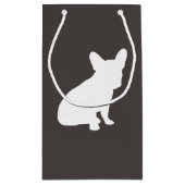 Petit Sac Cadeau Parti Silhouette de Bulldog (Dos)