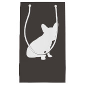 Petit Sac Cadeau Parti Silhouette de Bulldog (Devant)