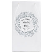 Petit Sac Cadeau partie blanche de guirlande de baies d'hiver (Dos)