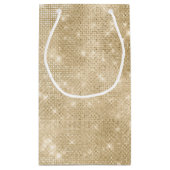 Petit Sac Cadeau Parties scintillant et brillant 16 Gold ID675 (Dos)