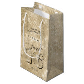 Petit Sac Cadeau Parties scintillant et brillant 16 Gold ID675 (Devant Angle)