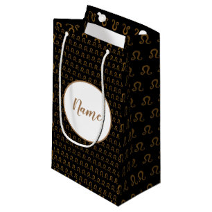 Petit Sac Cadeau Parties scintillant Lion Astrologie Personnalisée