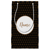 Petit Sac Cadeau Parties scintillant Lion Astrologie Personnalisée (Devant)