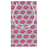 Petit Sac Cadeau Parties scintillant roses lèvres (Dos)