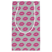 Petit Sac Cadeau Parties scintillant roses lèvres (Devant)