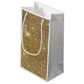Petit Sac Cadeau Parties scintillantes de luxe d'or - image (Dos Angle)