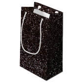 Petit Sac Cadeau Parties scintillantes noires (Dos Angle)