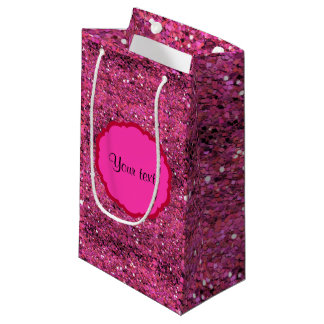 Petit Sac Cadeau Parties scintillantes roses scintillantes