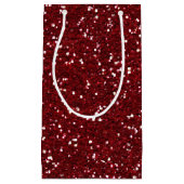 Petit Sac Cadeau Parties scintillantes rouge foncé élégantes (Devant)