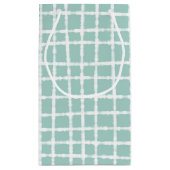 Petit Sac Cadeau Pastel Blue Check Motif Élégant et unique (Dos)