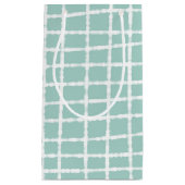 Petit Sac Cadeau Pastel Blue Check Motif Élégant et unique (Devant)