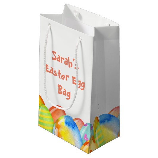 Petit Sac Cadeau Pastel d'oeuf de pâques (Devant Angle)