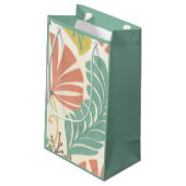 Petit Sac Cadeau Pastel Floral Vines et Feuilles sur Arrière - plan (Dos Angle)