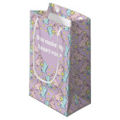 Petit Sac Cadeau Pastel Pink And Blue Romantic Dinosaur (Devant Angle)