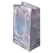 Petit Sac Cadeau Pastel Pink Blue Heart Pattern Glossy Print (Devant Angle)