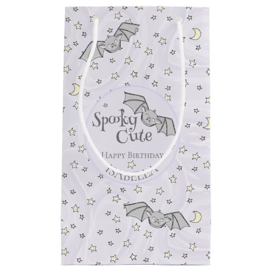 Petit Sac Cadeau Pastel Purple Bats Éffrayant Cute (Devant)