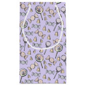 Petit Sac Cadeau Pastel Purple Candy thème Monogramme et nom (Dos)