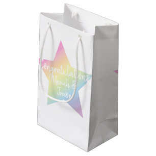 Petit Sac Cadeau Pastel Rainbow Stars Baby shower Simple Moderne