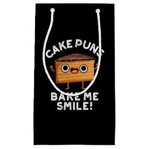 Petit Sac Cadeau Pâtes de gâteau Bake Me Smile Funny Food Pun Dark 