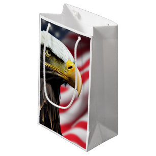 Petit Sac Cadeau Patriotique/Aigle/Américain/USA