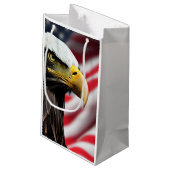 Petit Sac Cadeau Patriotique/Aigle/Américain/USA (Dos Angle)