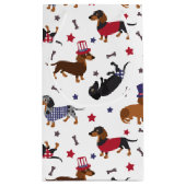 Petit Sac Cadeau Patriotique Dachshund (Dos)