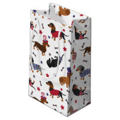 Petit Sac Cadeau Patriotique Dachshund (Dos Angle)