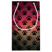 Petit Sac Cadeau Patte de chien, empreinte d'animal, animal de comp (Dos)