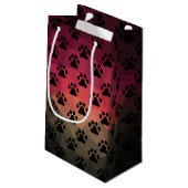 Petit Sac Cadeau Patte de chien, empreinte d'animal, animal de comp (Dos Angle)