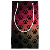 Petit Sac Cadeau Patte de chien, empreinte d'animal, animal de comp (Devant)