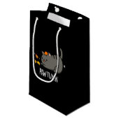Petit Sac Cadeau Pawtume mignonne Automne Kitty Cat Pun Dark BG (Devant Angle)