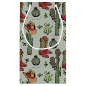 Petit Sac Cadeau Pays Noël rouge et vert (Dos)