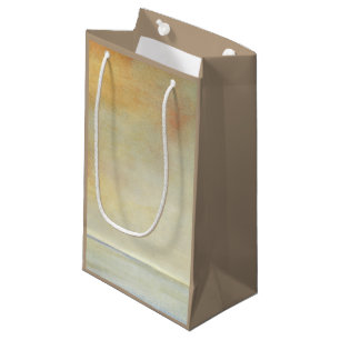 Petit Sac Cadeau Paysage marin avec le coucher du soleil orange