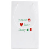 Petit Sac Cadeau Peace Love Italie Coeur République italienne Drape (Dos)