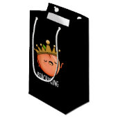 Petit Sac Cadeau Peachy King Funny Peach Pun Pun Dark BG (Devant Angle)