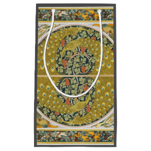 Petit Sac Cadeau Peacock Art Nouveau Style rond design complexe